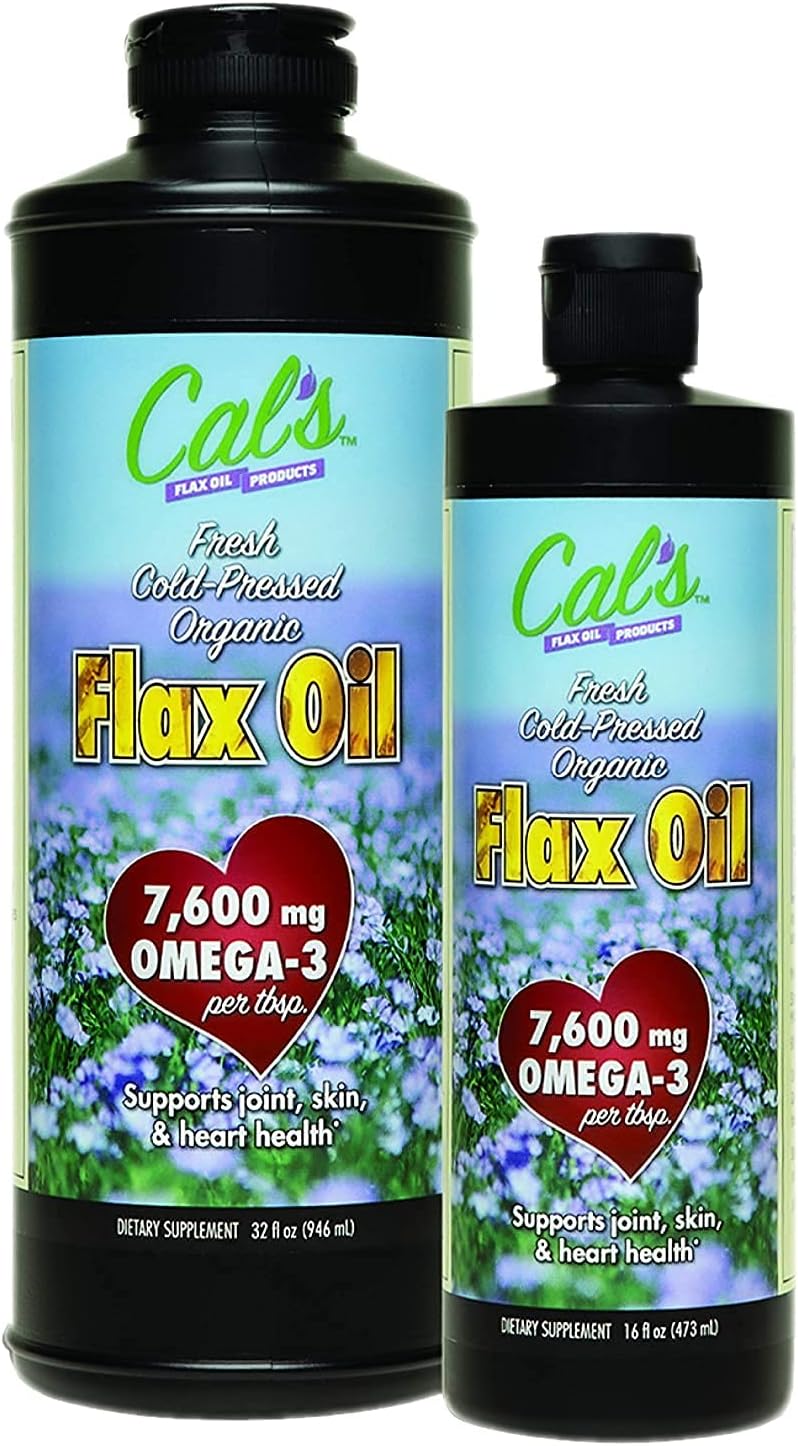 Cal's Flax Oil - Omega-3, 100% Pure Flaxseed Oil - 32 oz
