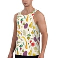 thumbnail image 2 of Fotbe Vegetable Pattern Men's Quick Dry Workout Tank Top Gym Muscle Tee Fitness Bodybuilding Sleeveless T Shirt Breathable Workout Shirt-4X-Large, 2 of 9