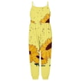 thumbnail image 4 of Odeerbi 1-6 Years Toddler Girls Summer Jumpsuit Sunflower Camisole Romper Casual Breathable Comfortable Overalls Strap Bib Overall Pants Playsuit, 4 of 5