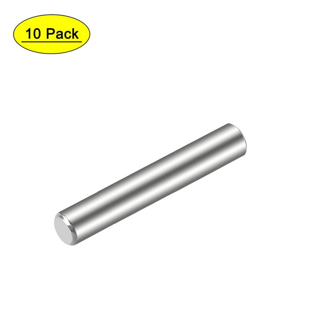 Pasadores de acero Uxcell 304 de acero inoxidable Cilíndrico Soporte de estante Plateado 4mm x 30mm 10Pcs