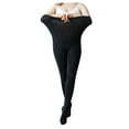 thumbnail image 2 of Women's Solid Color Plus Size Bottoming Tights Footed Double Layer Design, 2 of 8