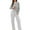 D-Gray, variant on Loritta Lounge Set Womens 2 Piece Outfits Short Sleeve Round Neck Pajamas Striped Sleepwear Pants for Women S-2XL