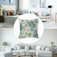 thumbnail image 5 of nygtbtfer Spring Summer Dahlias Flowers Pillow Teal Gray Abstract Geometric Floral Modern Style, Decorative Cushion Cover for Home Couch Bed Sofa Outdoor White, 5 of 7