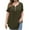 Army Green womens tops dressy casual21, variant on Usmixi Womens Summer Tops Short Sleeve V-Neck Solid Shirts Button Down Pleated Swing Hem Plus Size Tunic Blouse Purple L
