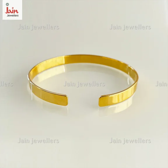 22 Kt Hallmark Real Solid Yellow Gold Men's Cuff Bracelet 24 - 34 Grams