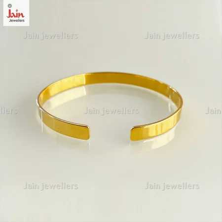 18 Kt Hallmark Real Solid Yellow Gold Men's Cuff Bracelet 19 - 24 Grams