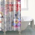 thumbnail image 4 of Pioneer Flower Floral Print Pattern Shower Curtain 72"x84" ,Bathroom Decorative Shower Curtains Set with 12 Hooks,Modern Waterproof Washable Shower Curtain, 4 of 6