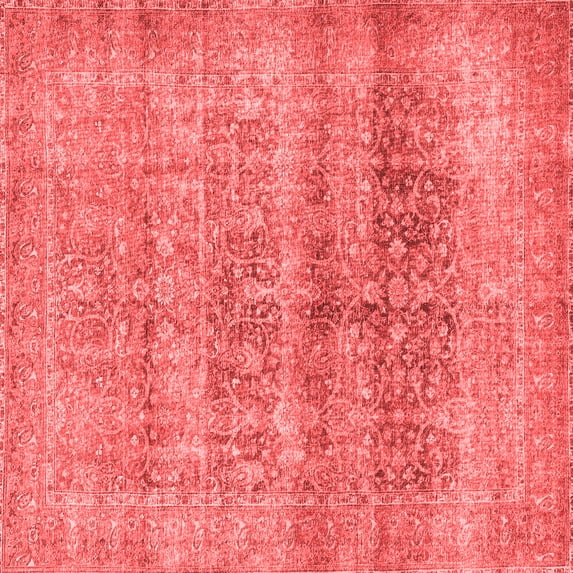 Ahgly Company Indoor Square Persian Red Traditional Area Rugs, 7' Square