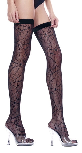 plus size spider web tights