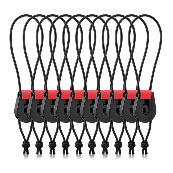 Rollbacks & More 10 Pcs Adjustable Fishing Quick Rod Ties Stretchy Wrap Pole Straps Bungee for Fly Rods