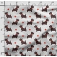 thumbnail image 2 of Soimoi Dog Printed, Poly Canvas Fabric, Decor Sewing Fabric by The Yard 56 Inch Wide,Decorative Fabric for Curtains Tote Bags, Brown, 2 of 5