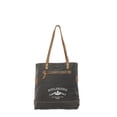 thumbnail image 4 of The Gypsy Sac Fourre-Tout en Toile Recyclée et Cuir de Vachette Véritable Bag, 4 of 5