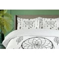 thumbnail image 4 of Ambesonne Black White Duvet Cover Sets, Folk Feathers Arrow, 2-Queen, Black White, 4 of 7