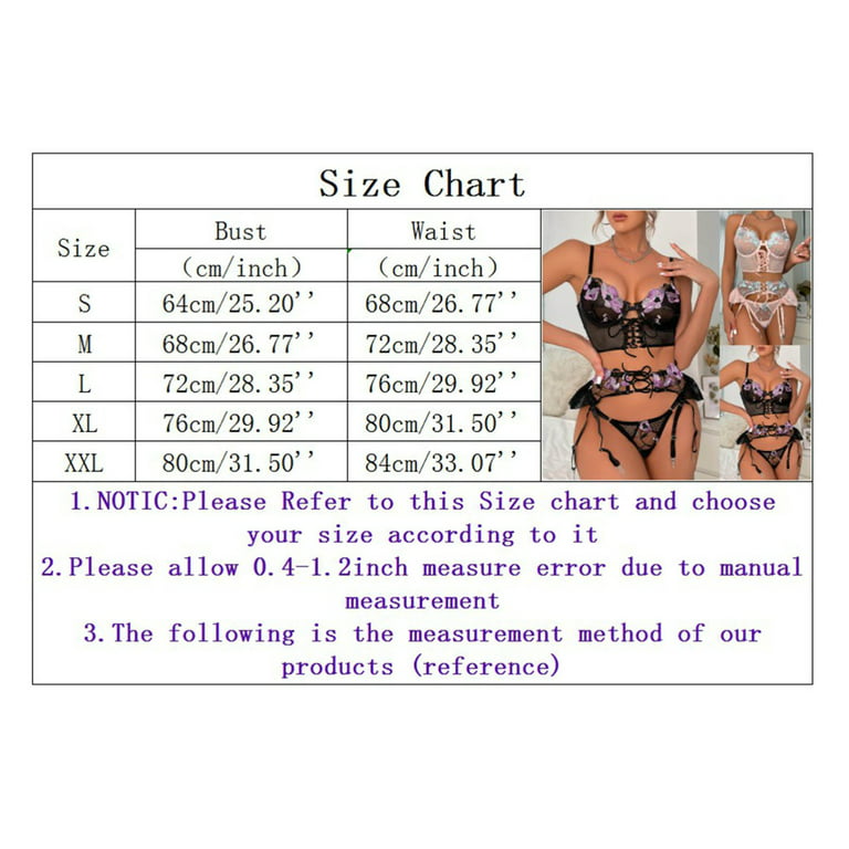 adviicd Lingerie Bodysuit Women's Piece Ring Linked Triangle Bras and  Thongs Lingerie Set Pink Large 
