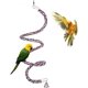thumbnail image 2 of Perca de cuerda espiral para pájaros, columpio de loro de algodón, juguetes de pie para escalar con campana, 2 of 5