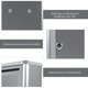 thumbnail image 2 of Buzón de metal con cerradura para montaje en pared, buzón de sugerencias, buzón de aleación de aluminio, buzón de almacenamiento de correo, buzón de paquetes comerciales con cerradura, 2 of 6