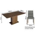 thumbnail image 3 of Juego de Comedor Madesa Renata Mesa con Tapa de Madera 6 Sillas Plata, 3 of 9