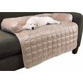 thumbnail image 2 of Couch Cover for Dogs – 35x35 Pet Furniture Protector with Memory Foam Bolster, Quilted Fabric, Non-Slip Water-Resistant Base Layer by PETMAKER (Beige), 2 of 4