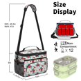 thumbnail image 6 of Lunch Box Pioneer Flower Floral Print Pattern Insulated Lunch Bag for Women Men,Medium Leakproof Lunchbox Cooler Bag Adjustable Strap,10 X 6.7 X 8 Inches, 6 of 6