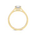 thumbnail image 2 of 14K Yellow Gold Round Lab Grown Diamond Cathedral Solitaire Engagement Ring - 3 Carat (Ring Size: 7), 2 of 5