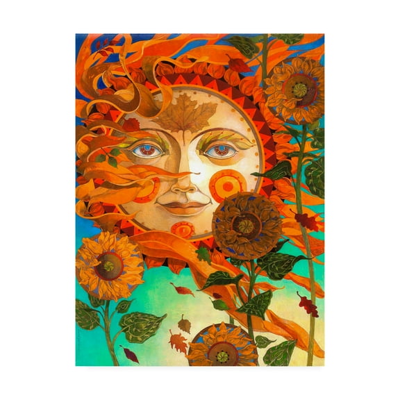 Trademark Fine Art 'Autumn Sun And Sunflowers' Canvas Art by David Galchutt