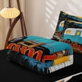thumbnail image 5 of Homewish Kids Camping Themed Zipper Twin Comforter Sets with Fitted Sheet and 2 Pillowcases,Rustic Country Adventure Zipper Bedding Set For Boys,Black Reversible,4-Piece, 5 of 7