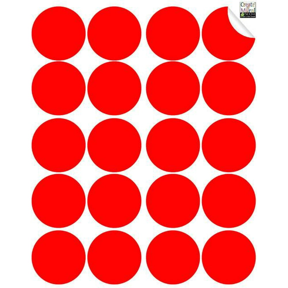 Red Wall Dots Decals Dots Vinyl Peel & Stick Kids Room Decor Stickers