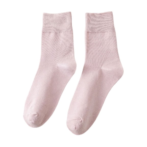 EnxRiUER Socks for Women Solid Color Casual Comfy Socks Stretch Walking Workout Crew Socks