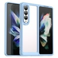 thumbnail image 1 of SaniMore for Samsung Galaxy Z Fold 3 Lightweight Transparent Case, Rugged Clear PC Back & TPU Bumper [Not Yellowing Technology] Heavy Duty Full Body Protective Case for Samsung Z Fold 3, Blue, 1 of 6