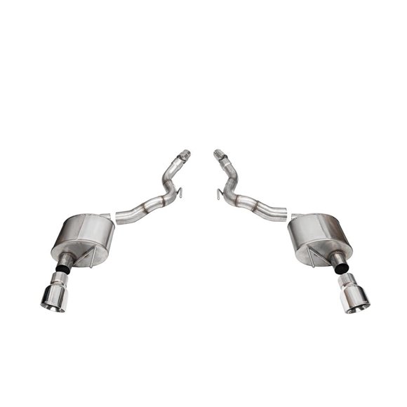 Corsa Performance Exhaust System Kit 21272 Sport Axle Back System; Stainless Steel; With Sport Sound Level Mufflers; 3 Inch Pipe Diameter; Dual Exhaust With Dual Exit; Dual Split Rear Exit
