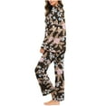 thumbnail image 5 of Levmjia Womens Pajama Set Fashion Casual Print Long Sleeve Top and Pants Winter Sleepwear Cozy Set Soft Loose Fit For Home Relaxation Daily Wear, 5 of 7