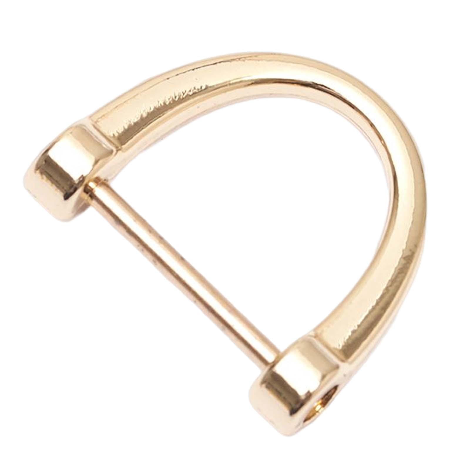 Milageto 3x10 Pieces D Rings Keychain Buckles for DIY Backpacks Replacement Golden 4 Pcs