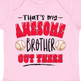 thumbnail image 4 of Inktastic That's My Awesome Brother out There with Baseballs Boys or Girls Baby Bodysuit, 4 of 5