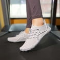 thumbnail image 2 of lnmuld Men Women Barefoot Shoes, Breathable Mesh Shoes for Water Yoga Fitness Hiking Color:White,Size:10.5, 2 of 7