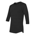 thumbnail image 1 of 3/4 Sleeve Shirts for KIDS - YOUTH Raglan Henley Baseball T Shirt - Mato & Hash - Black CA5101K S, 1 of 1