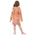 thumbnail image 7 of FORMRS Niños Bathrobe Unisex Hooded Robe Soft Plush Pajamas Sleepwear, Size 7-9T, Pink Flowers, 7 of 7