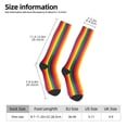 thumbnail image 3 of Rainbow Stripe Print Knee High Socks for Women Long Leg Warmers Socks, 3 of 7