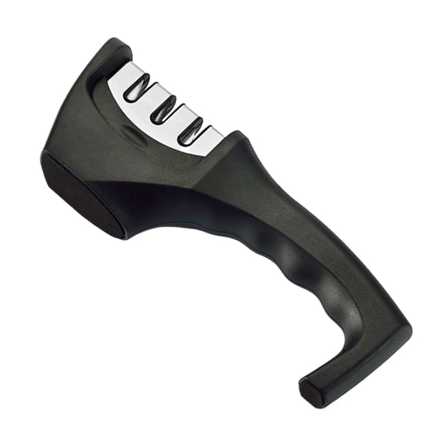 Afilador de piedra de afilar de ángulo fijo para el hogar, herramienta de afilado de diamante de acero de tungsteno, portátil, para uso doméstico y en la cocina, color negro, 1 unidad.