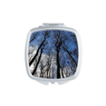 thumbnail image 1 of Blue Sky Green Forestry Science Nature Scenery Mirror Portable Compact Pocket Makeup Double Sided Glass, 1 of 3