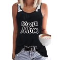 thumbnail image 2 of Drses Women's Tank Tops Women's Solid Round Neck Tank Top Soccer Mama Sleeveless Shirt Soccer Lovers T Shirt Causal Summer Workout Top Womens Summer Tops, 2 of 6