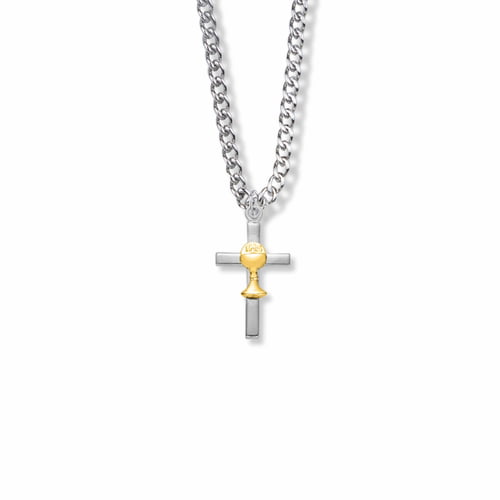 Children First Communion Christening Cross Pendant Jewellery Real Silver 925 with Chain 