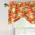 thumbnail image 4 of Tie Up Valance for Windows Orange Pink Peony Flowers Curtains Valances Rod Pocket Valance Window Treatments Floral Plant Balloon Curtains for Kitchen Living Room Bedroom Bathroom Decor 42x12 Inch, 4 of 9