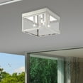 thumbnail image 6 of Livex Lighting Nyack 4 Light Outdoor Ceiling Mount in Nickel, 6 of 9