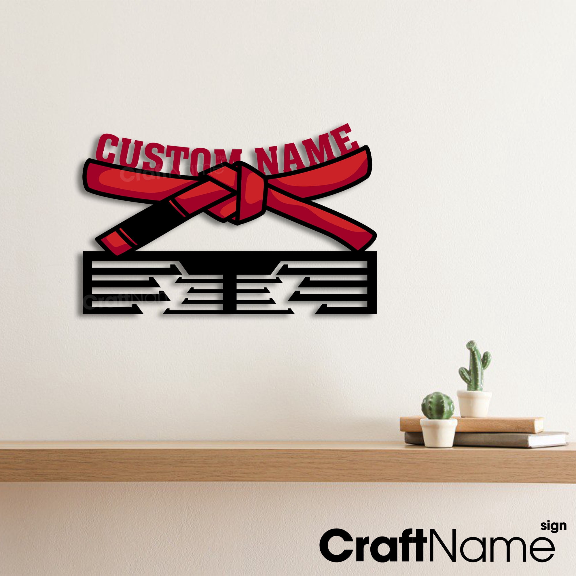 Craftnamesign Custom Metal Jiu Jitsu Medal Hanger Wall Art, Medal Display Awards Sign, Gift For Him