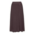 thumbnail image 3 of HAiming Women's Midi Skirts Elegant High Waist Flowy Pleated A-Line Mesh Party Long Skirts Summer Beach Skirts, 3 of 5