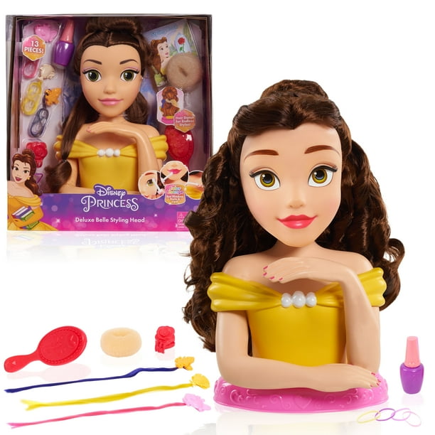 Disney Princess Deluxe Belle Styling Head, 13pieces, Preschool Ages 3
