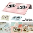 thumbnail image 2 of CAROOTU Bols pour Animaux de Compagnie en Acier Inoxydable Non Glissant Chien Chat Alimentation Bols Z Forme Outils d'Alimentation pour Animaux de Compagnie, 2 of 6