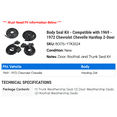 thumbnail image 2 of Body Seal Kit - Compatible with 1969 - 1972 Chevy Chevelle Hardtop 2-Door 1970 1971, 2 of 2