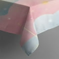 thumbnail image 3 of Pastel Cloud Starry Sky Rectangle Tablecloth 60"x84",Waterproof Polyester Rectangle Table Cloth, Wipeable Spillproof Polyester Tablecloth for Dining, Camping, Indoor and Outdoor, 3 of 5