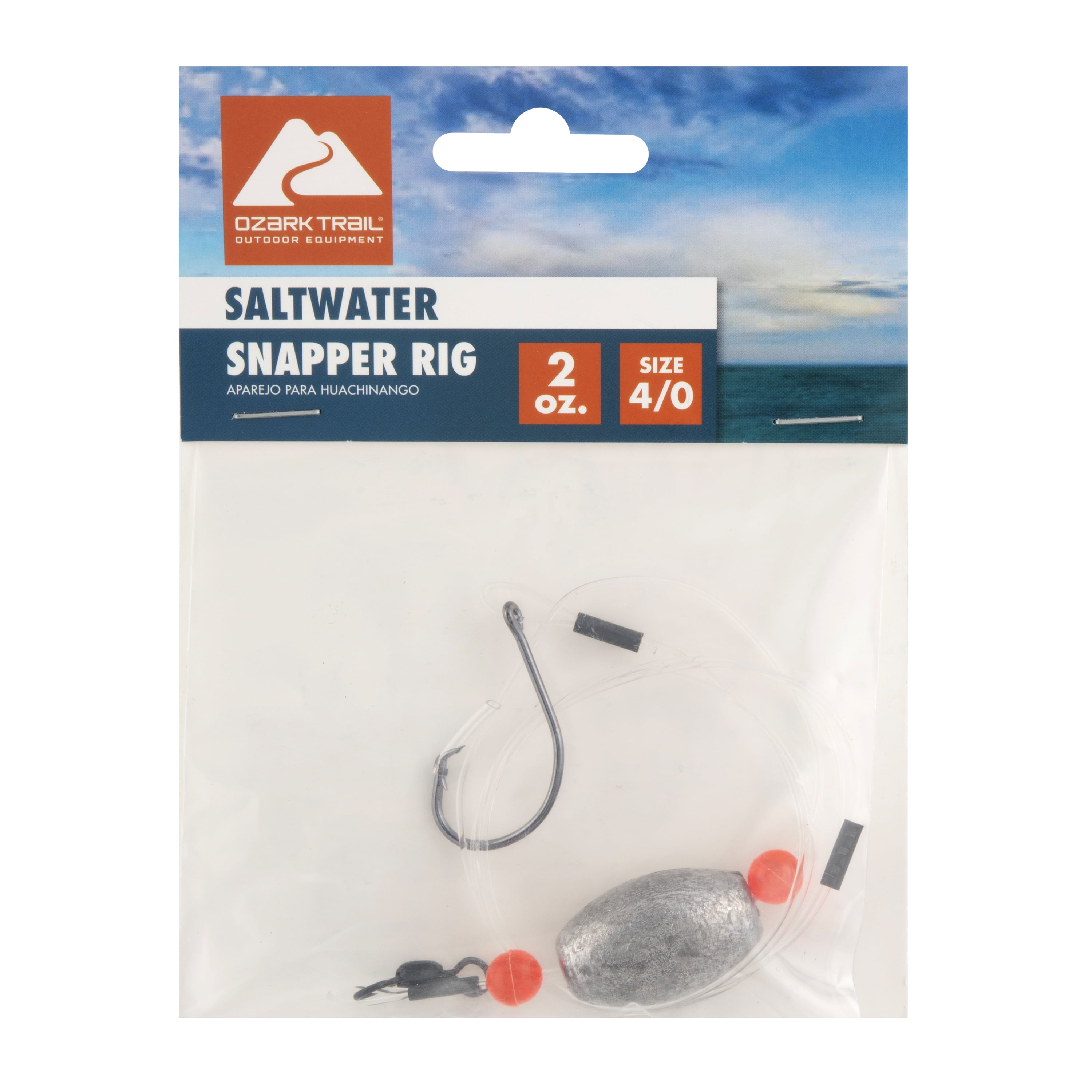 (2 pack) Ozark Trail Snapper Rig with Circle Hook 3/0, 1 oz.
